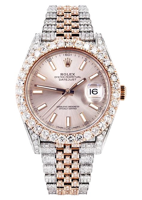 rolex datejust diamond rose gold